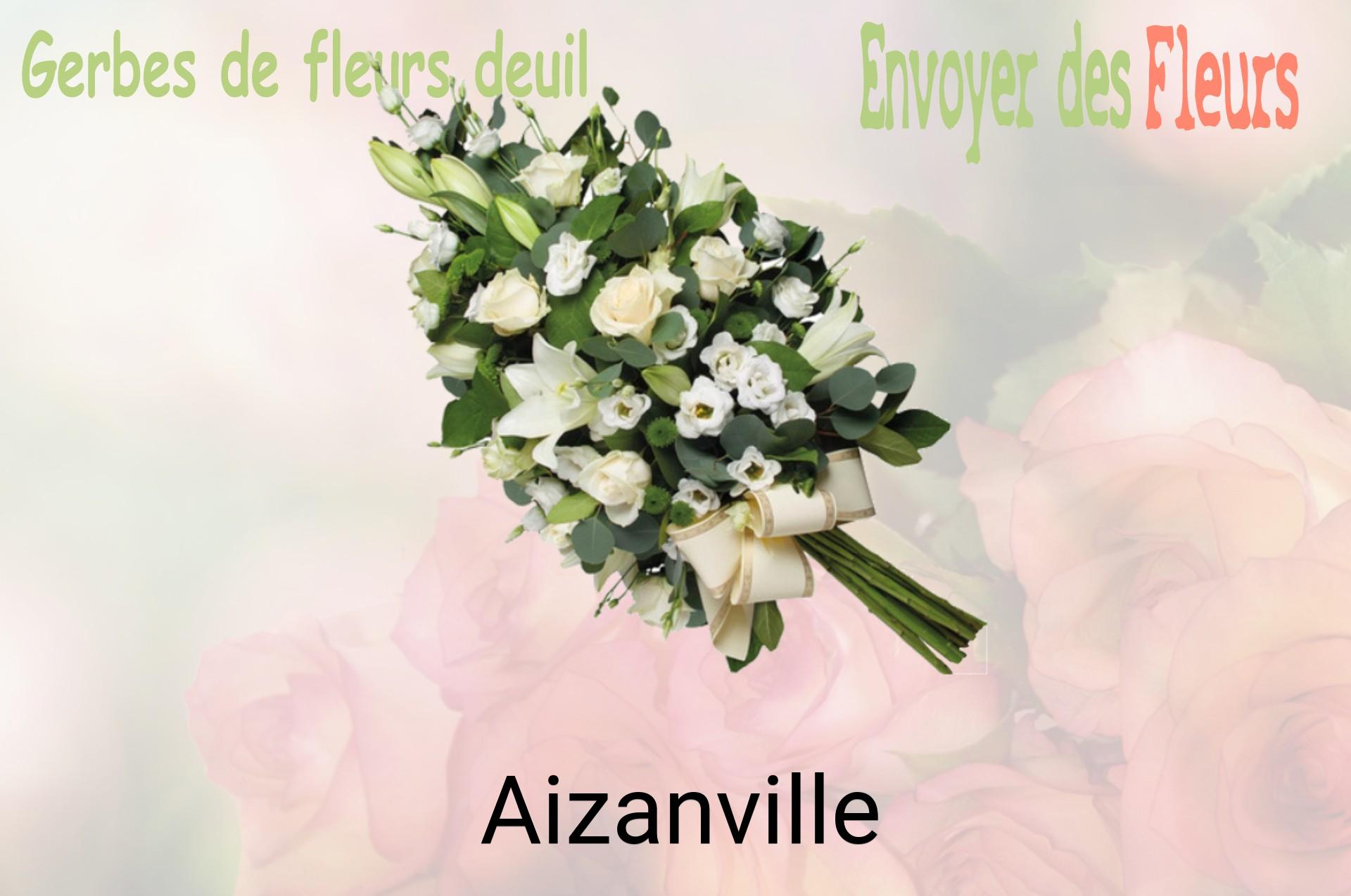 Gerbe de fleurs de deuil livrée à Aizanville